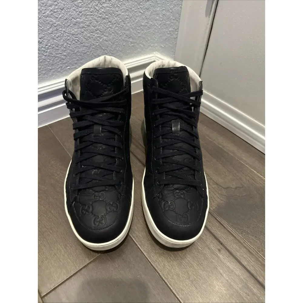 AUTHENTIC GUCCI BROOKLYN GUCCISSIMA 357169 GG 10.5 (fits USA 11.5) DK BLUE